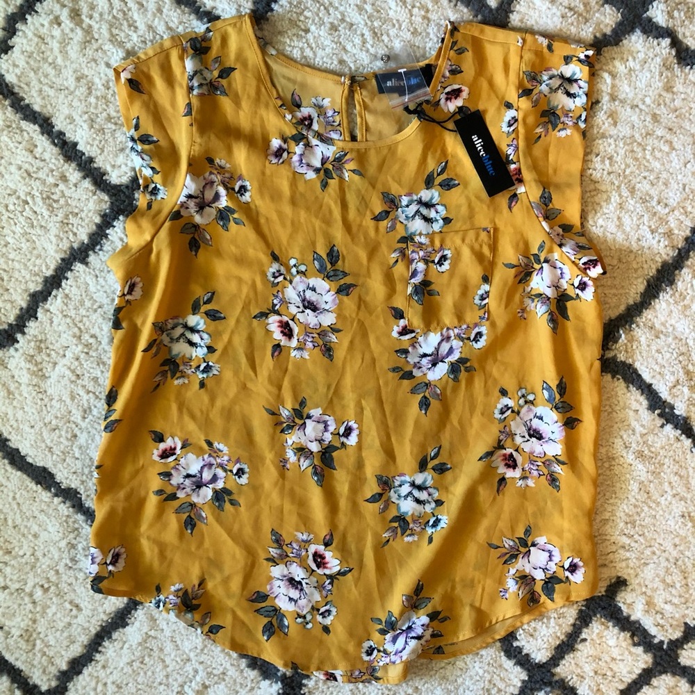 Alice Blue Yellow Floral Blouse
